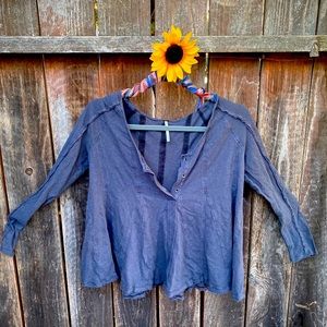Cozy & Cute! Free People Gray/Periwinkle shirt